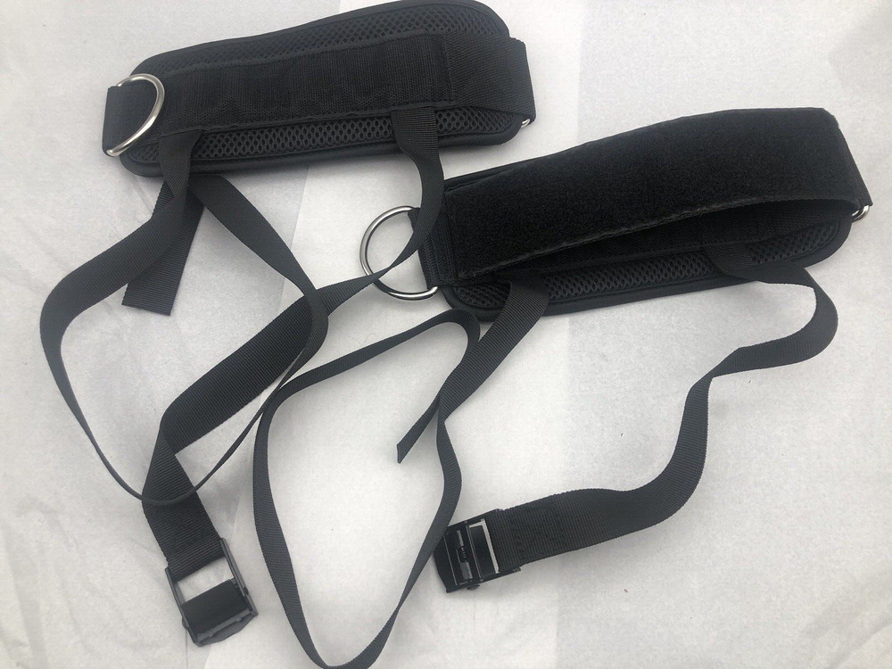 Adjustable Foot Straps Dumbbell Attachment for Feet Dumbbells Weight 2pc - *READ